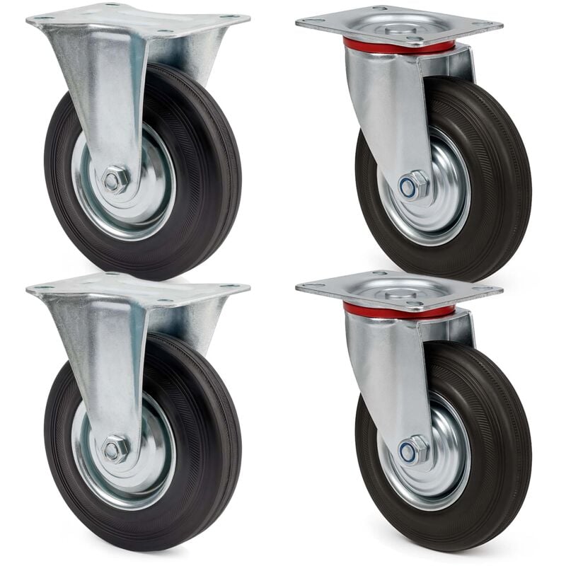 Wiltec - Set rotelle da trasporto 125 mm 2 ruote