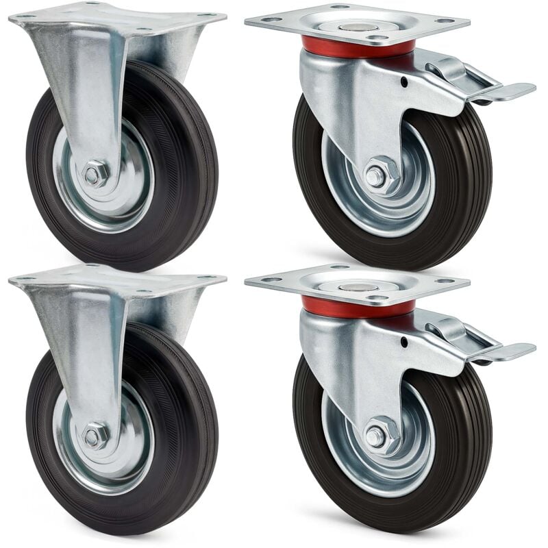 Wiltec - Set rotelle da trasporto 160 mm 2 ruote