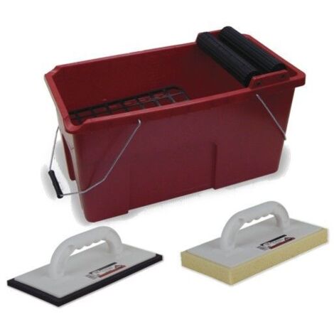 Set rubiclean pro, 1 Schwammglätter 1 Gummiglätter 1 Wanne RUBI - 68902