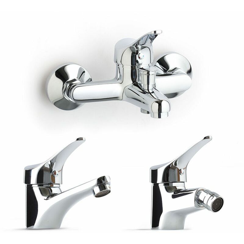 Set Rubinetteria Bagno 3 Pezzi - Lavabo, Bidet, Vasca Cembra