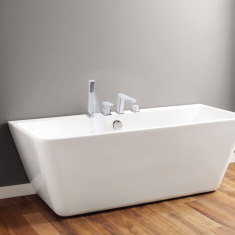 Set rubinetteria vasca da bagno, 4 pezzi rubinetto vasca, set rubinetteria con deviatore e doccetta