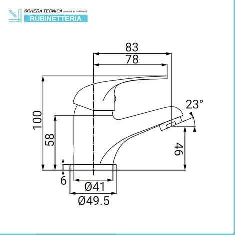 Set rubinetti lavabo bidet e incasso doccia serie Italia