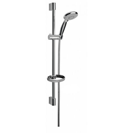 Set Saliscendi ECO 204 ZT Damast - Asta 204 Inox Cromato ( Ø 21 mm) - Laterali Scorrevoli in ABS Cromato