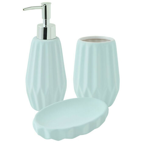 Set salle de bain à relief 3 pièces céramique 004ef1
