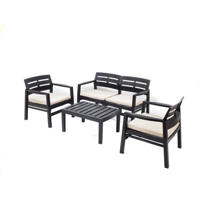 Progarden Set Da Giardino 'java' In Polipropilene Con Cuscini Antra...