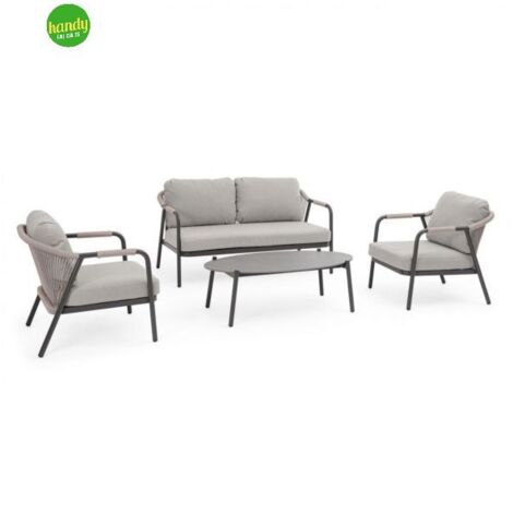 Set salotto Bizzotto Miravet antracite/khaki