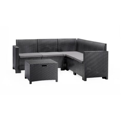 Set Salotto da Esterno - Salottino Outdoor Nero Antracite