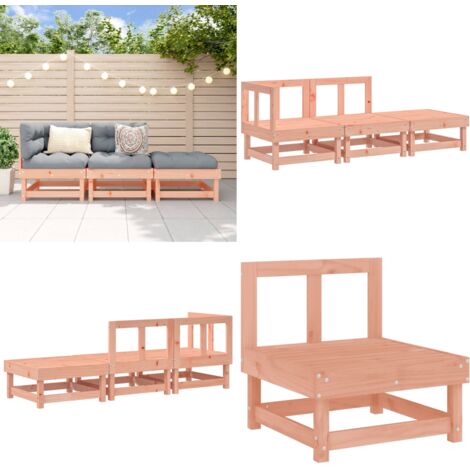 Set Salotto da Giardino 3 pz in Legno Massello di Douglas - Divano da giardino - Salotto da giardino