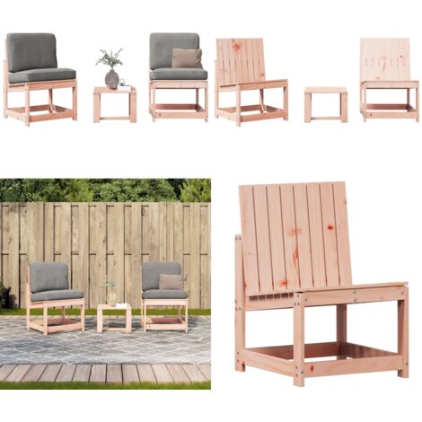 Set Salotto da Giardino 3 pz in Legno Massello di Douglas - Tavolo da giardino - Sedie da giardino
