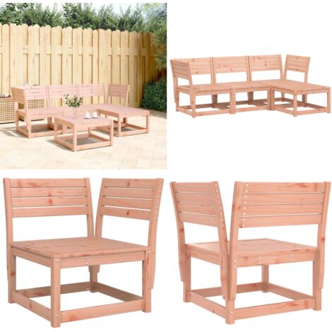 Set Salotto da Giardino 4 pz in Legno Massello di Douglas - Sedute angolari - Design a doghe