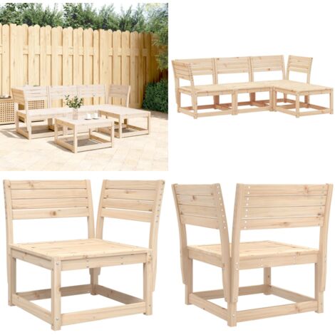 Set Salotto da Giardino 4 pz in Legno Massello di Pino - Sedute da giardino - Divano da giardino