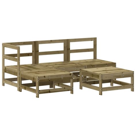 Set Salotto da Giardino 5 pz in Legno Impregnato di Pino vidaXL