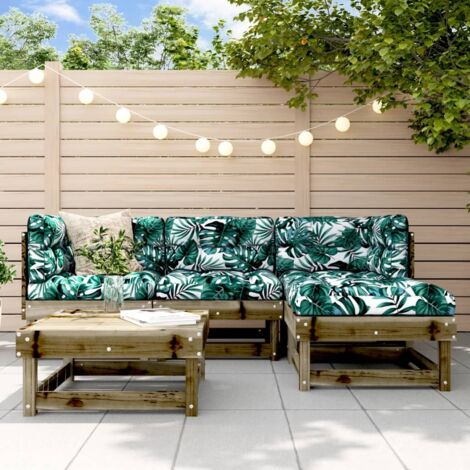 Set Salotto da Giardino 5 pz in Legno Impregnato di Pino vidaXL