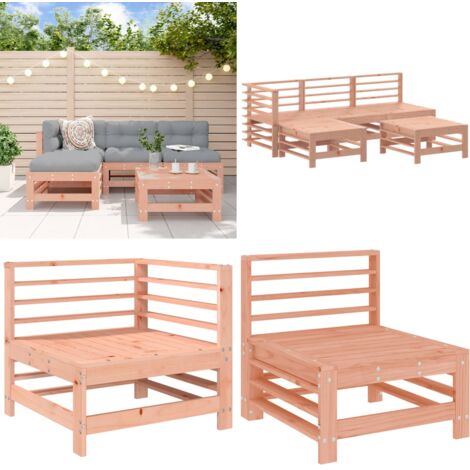 Set Salotto da Giardino 5 pz in Legno Massello di Douglas - Divani da giardino - Mobili da giardino