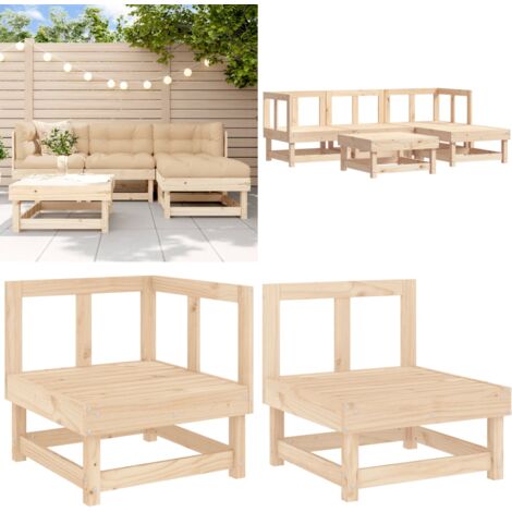 Set Salotto da Giardino 5 pz in Legno Massello di Pino - Mobili da giardino - Divani da giardino