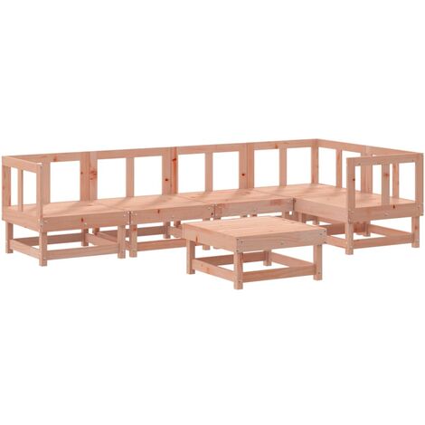 Set Salotto da Giardino 6 pz in Legno Massello di Douglas vidaXL