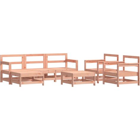 Set Salotto da Giardino 7 pz in Legno Massello di Douglas vidaXL