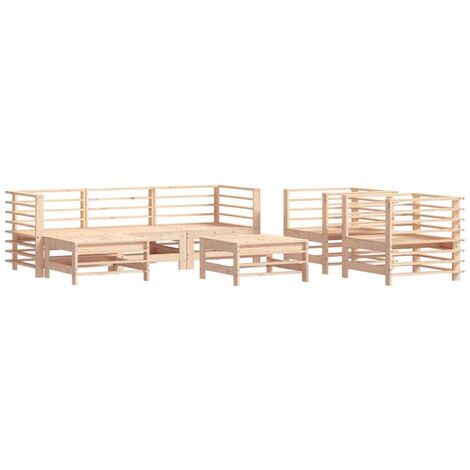 Set Salotto da Giardino 7 pz in Legno Massello di Pino vidaXL