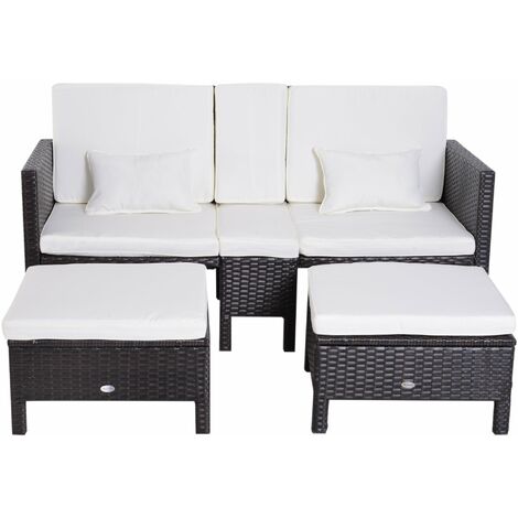 DIVANO DIVANETTO WICKER GIARDINO IN WICKER POLTRONE E TAVOLINO