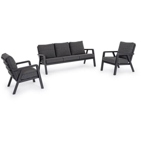 Set salotto giardino Truman antracite