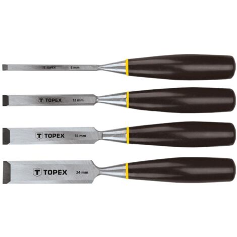 Set scalpelli Topex 09a310 acciaio utensile ergonomico 4 pezzi