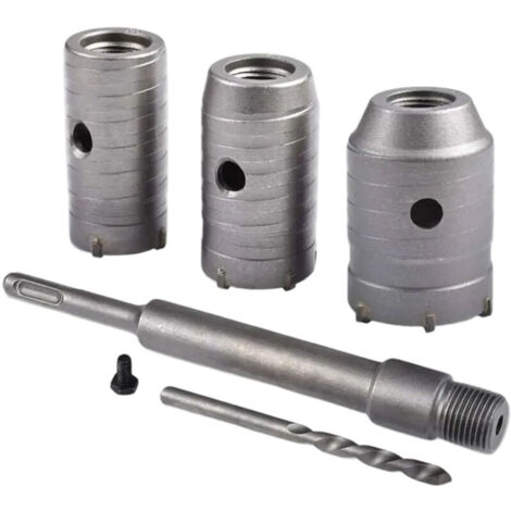 Set scies cloches trépan Ø30/40/50mm - Trépan béton 350mm SDS Plus - Tige extension - Pointe carbure - Professionnel