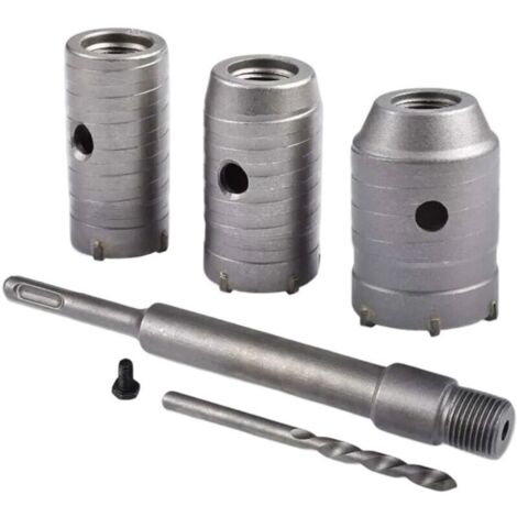 Set scies cloches trépan Ø30/40/50mm - Trépan béton 350mm SDS Plus - Tige extension - Pointe carbure - Professionnel