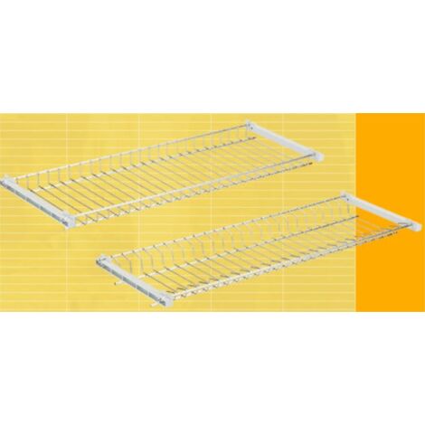 Set scolapiatti e scolabicchieri in acciaio inox con mobiletto 75 cm 92175