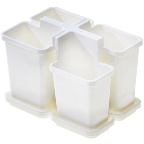 SET SCOLAPOSATE BELLA CON VASSOIO 16.4X11.2 XH12.5 CM IN COLORE BIANCO