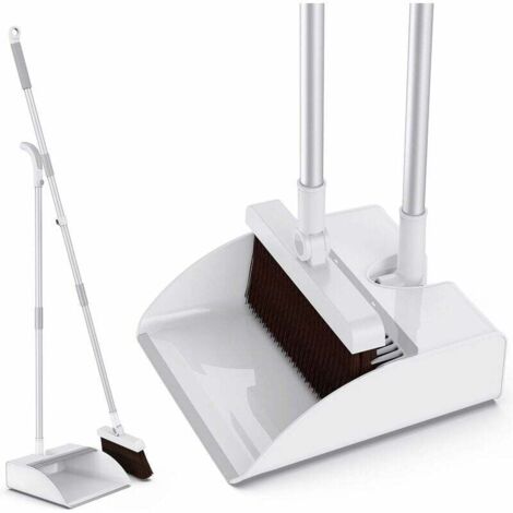 Set scopa e paletta Aiglam da 145,5 cm con manico lungo per la pulizia di casa, cucina, ingresso e ufficio.