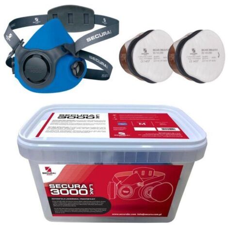 Set SECURA 3000 LAK  Maschera + Assorbitore 3021 A1 + Filtro SECAIR 3000.02 P2 R