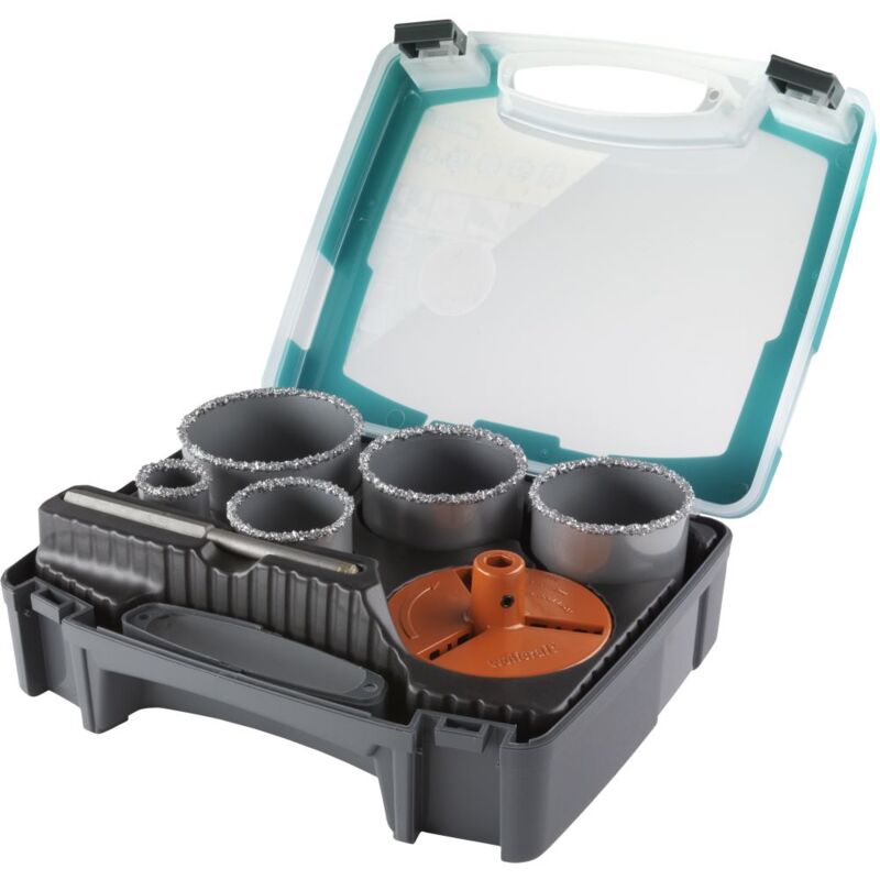 Set Seghe a Tazza in Carburo in Valig Wolfcraft