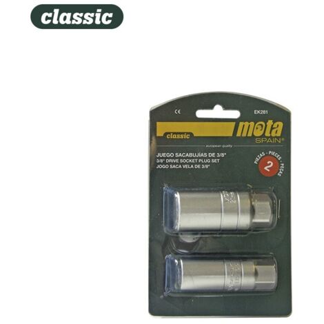 Set serratura 3 bussole per candele da 8" 2 pezzi ek281 MOTA