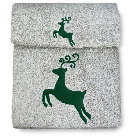 SET serviettes CERVO VERDE pur coton Made in Italy