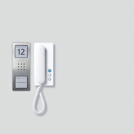 SET SIEDLE CA 812-1 E/W ACCIAIO INOX, BIANCO (210008738-00)