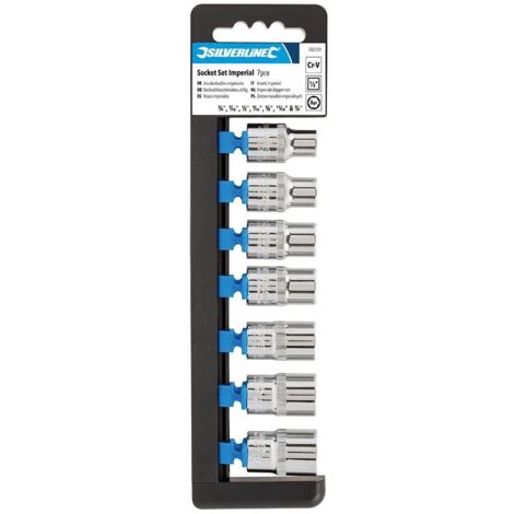 Set Silverline chiavi a bussola 1/2" 7 pezzi 3/8" - 3/4" acciaio Prezzo