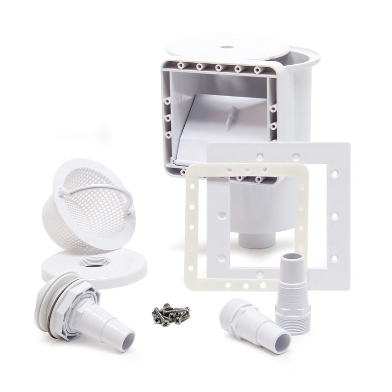 

Wiltec - Set skimmer para piscina con boquilla de succión y skimmer de instalación, con gran cesto colector