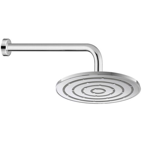 Set Soffione doccia Ø 20 cm e braccio di 35 cm in finitura cromo anticalcare Hidra