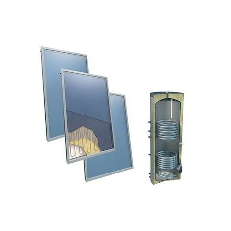 Set solaire OEG 2plus sur toit ballon solaire 400 litres 3 capteurs