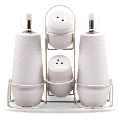 Set spezie in ceramica 5 pezzi MAESTRO BIANCO MR-20002-04S