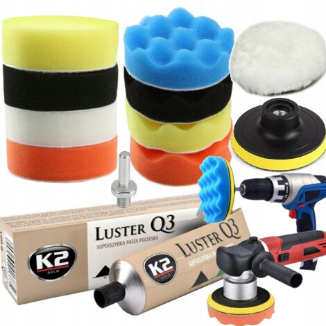 SET SPUGNA TAMPONI PER LUCIDATURA + PASTA LUCIDANTE PER LUCIDATURA DELLA VERNICE