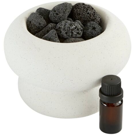 Set Steine und Duftöl Malakit 10ml - Weiß