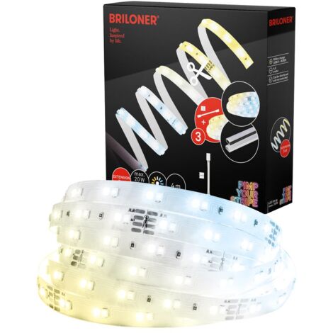 Set Striscia Led Pimp Your Stripe Plastica Bianco Led Integrato 3000K