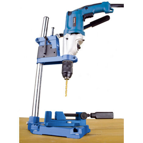 Set support de perceuse et étau machine - Précision 60 mm, hauteur 500 mm, alu coulé