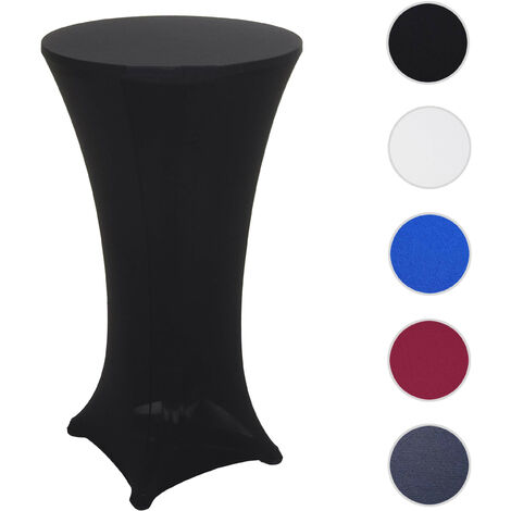 Set table haute + housse de table haute HWC-J30, pliable et réglable en hauteur Ø 60cm  gris anthra