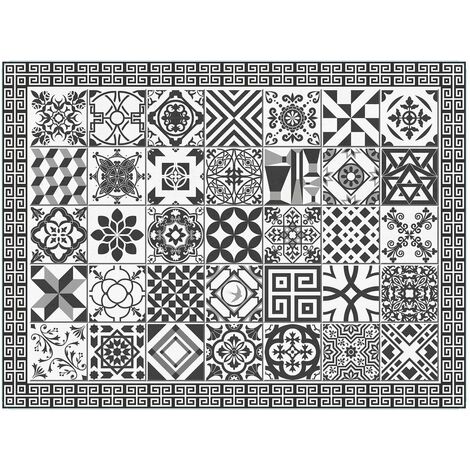 Set Table Keramos Gris Set De Table Kisikol En Polypropylène, Motif Céramique Grise, 40x30cm. - Générique