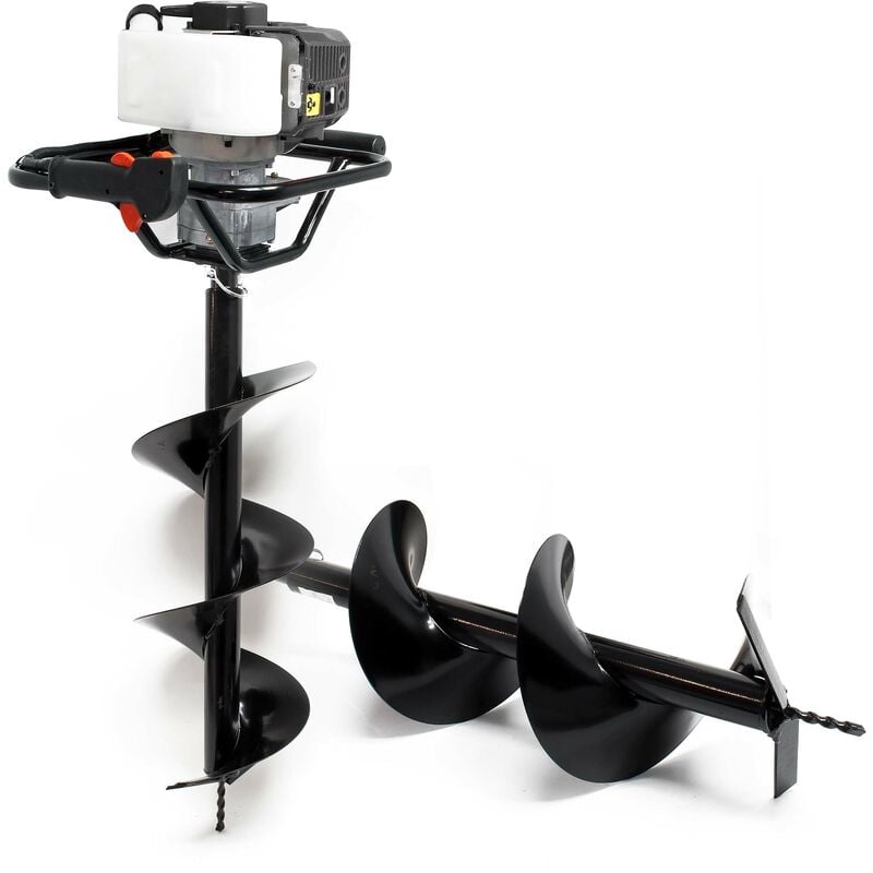 

Set taladro de tierra 52cm³ 1,4kW Con 2 barrenas de 250 y 300 mm Ahoyador tierra Perforadora Jardín