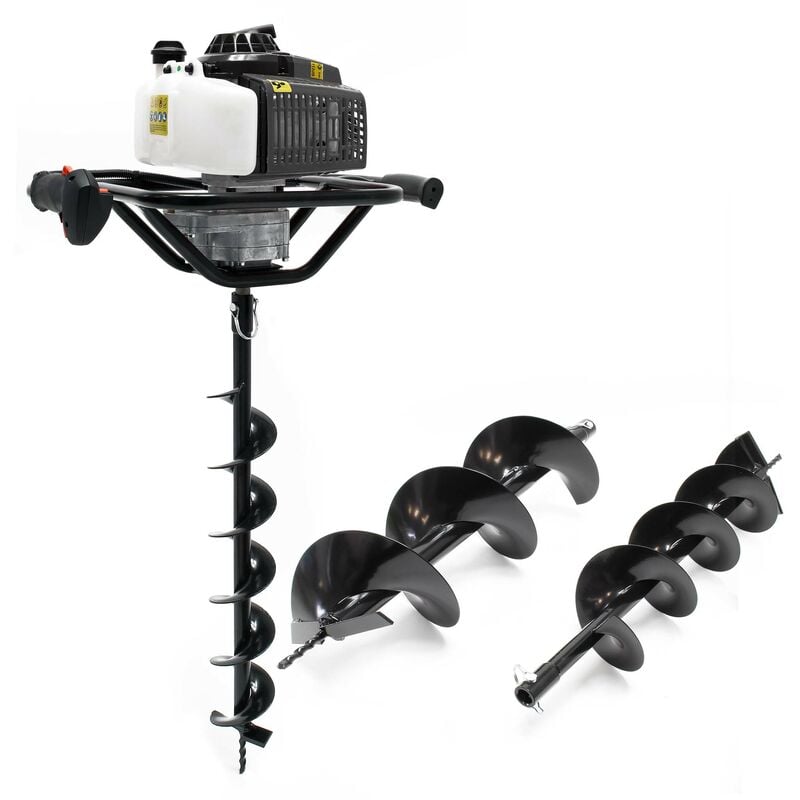 

Set taladro de tierra, motor 2-tiempos, 3 CV, 63,3 ccm con barrenas de Ø100, 150 & 200mm