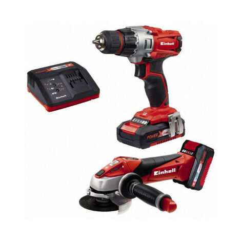 SET TALADRO LITIO + AMOLADORA TE-TK 18 Li Kit (CD+AG) 2 BATERIAS 1,5 Y 3Ah