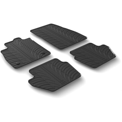 Set tappeti su misura in gomma - compatibile per  Ford Fiesta 3p (06/1710/21) -  Ford Fiesta 5p (06/1710/21) -  Ford Puma (11/1902/24) -  Ford Fiesta 3p (11/2108/23) -  Ford Fiesta 5p (11/2108/23) -  